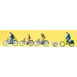 Figurini Ciclisti e rimorchio per bici