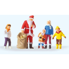Figurini Babbo Natale con i bambini