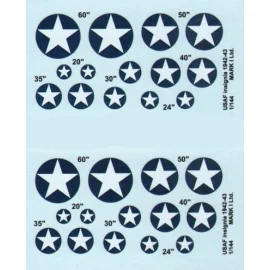 Decalcomania USAF Insignia, 1942-43, 2 sets diameter: 20; 24; 30; 35; 40; 50; 60˝