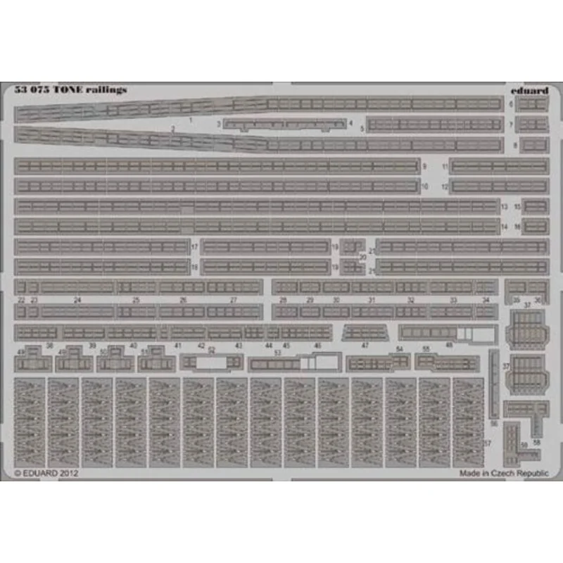 Tone Japanese Heavy Cruiser railings 1/350 (designed to be used with Tamiya kits) 