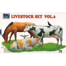  Livestock Set Volume 2 (contains a horse, 2 cows and 2 pigeons)
