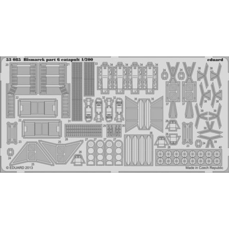 Parte Bismarck 6 - catapault 1/200 (progettato per essere utilizzato con i kit trombettista)