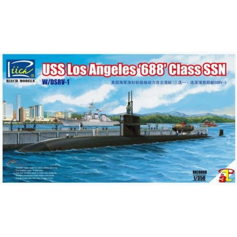 USS Los Angeles 688 Class SSN with DSRV-1