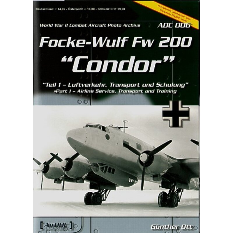 Libro Focke Wulf FW 200 Part 1 Airline Service Training & Transport