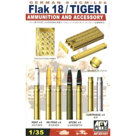  8.8cm L/56 FlaK 18/Tiger I ammunition and accessory. Haet x 6 He-Frag x 6 APCBC x 6 cartridge x 6 crates x 4