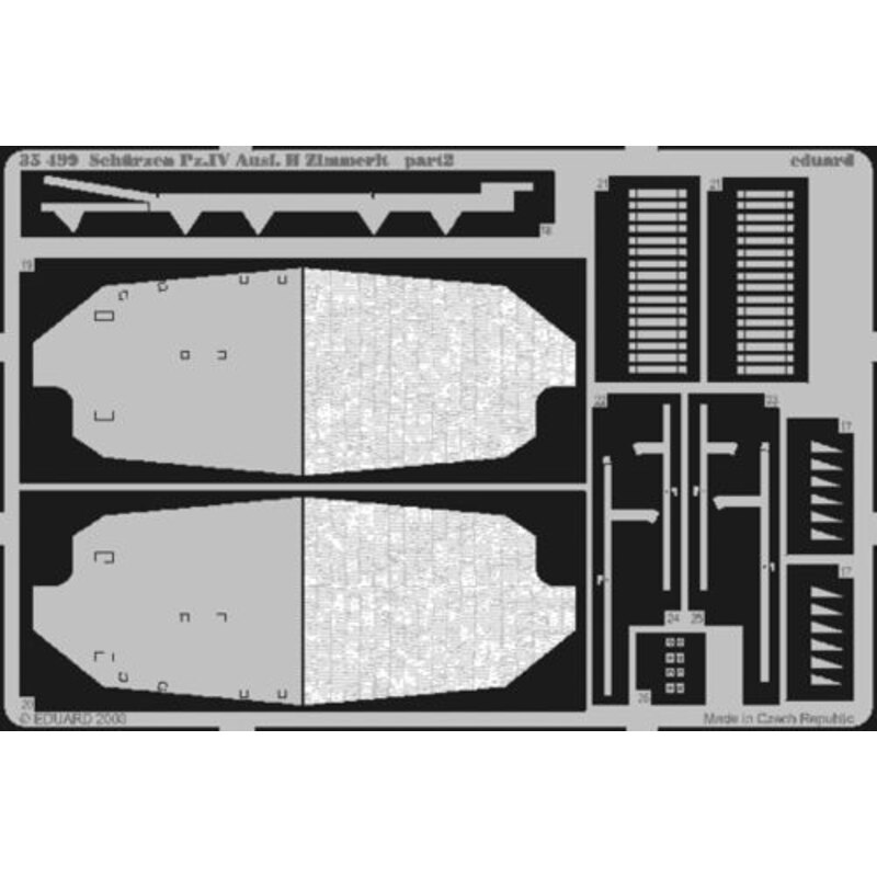 Zimmerit Pz.Kpfw.IV Ausf.H Schurzen Zimmerit (per i kit modello da Tamiya kit TA35209)