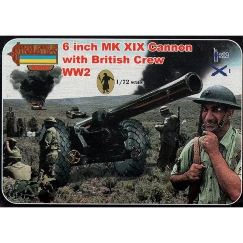 6 Inch Mk.XIX Cannon with British Crew (WWII) Strelets Arms sets