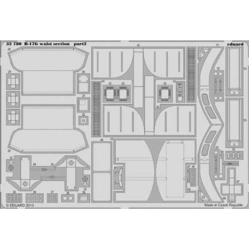 Boeing B-17G Flying Fortress waist section (designed to be used with Hong Kong Models kits)