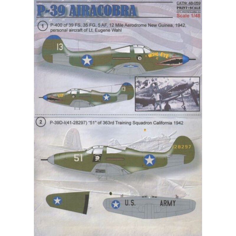 Decalcomania P - 39 Airacobra