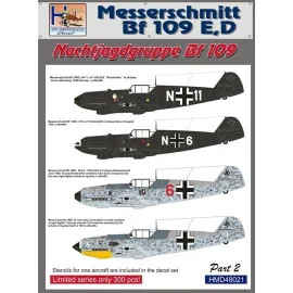 Decalcomania Messerschmitt Bf Bf 109D 109E/Messerschmitt Nachtjagdgruppe Messerschmitt Bf 109 , Pt.2