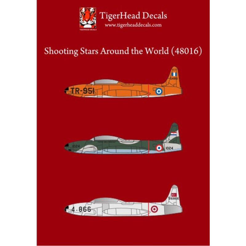 Decalcomania Shooting Stars Around the World. The Lockheed T-33 Shooting Star (or T-Bird) is an American jet trainer aircraft. I