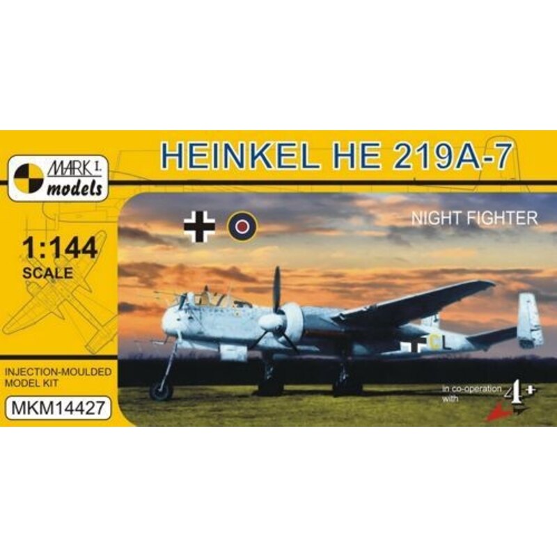 Heinkel He 219A -7Night Fightercomprende un piccolo carico con parti foto- incise ( antenne- i sedili della cabina di guida e al