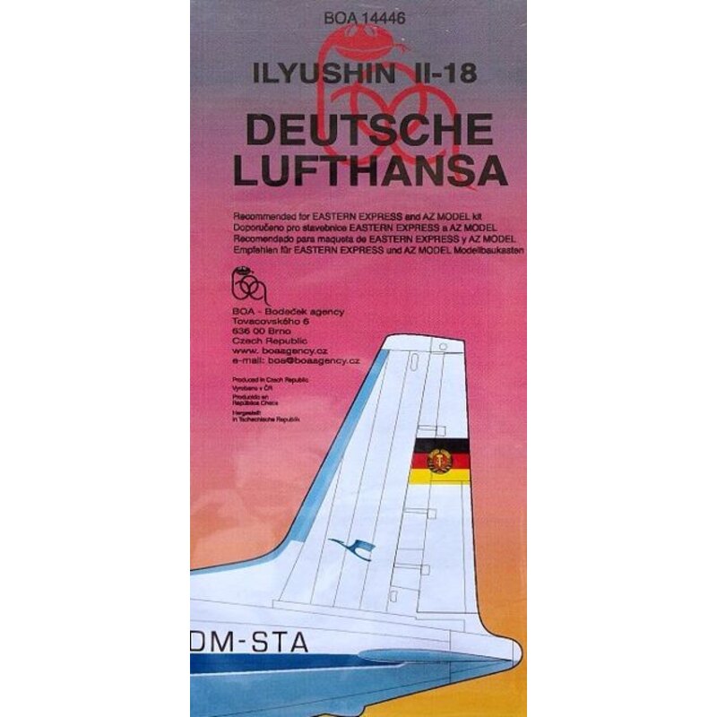 Decalcomania Ilyushin IL-18 (Duetsche Lufthansa)