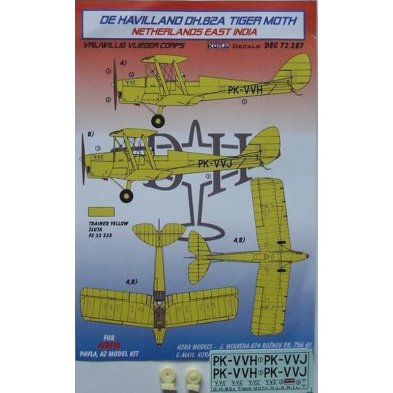 de Havilland Tiger Moth DH.82A olandese delle Indie Orientali (progettato per essere Coltivando con Airfix, modelli Pavla e kit 