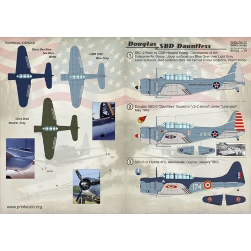 Decalcomania Douglas SBD Dauntless