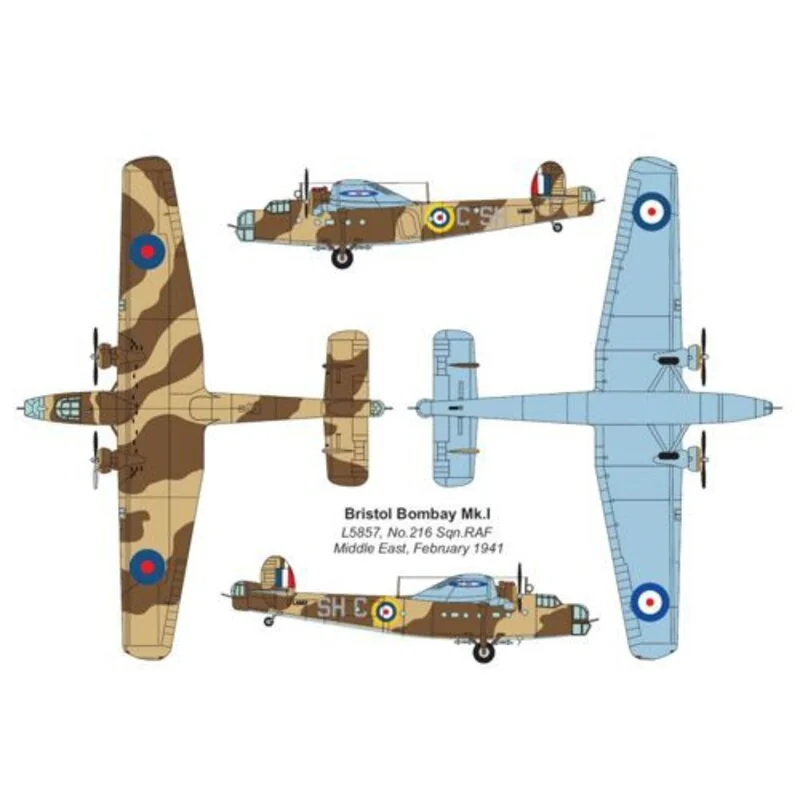 Bristol Bombay Mk.I L5845 No.216 Sqn, RAF, Kartoum 1943 o L5857 No.216 Sqn. RAF febbraio 1941 (campagna d'Africa)