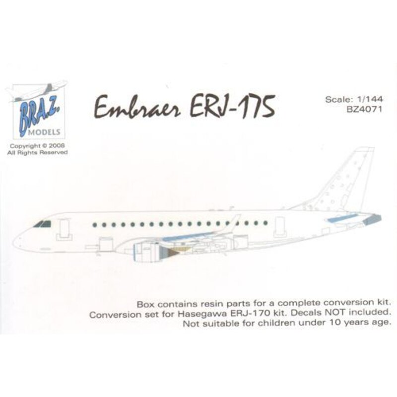 Embraer ERJ-175 Conversion Per Hasegawa Kit No decalcomanie