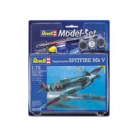 Modellini di aerei Spitfire Mk.V Model Set - box containing the model, paints, brush and glue