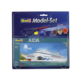 Modellini di barche Aida Model Set - box containing the model, paints, brush and glue