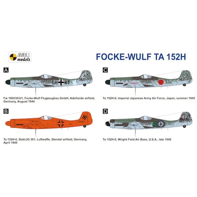 Focke-Wulf Ta 152H 'Regimi speciali' Il Ta 152H è stato uno dei caccia tedeschi ultime e più belle della seconda guerra mondiale