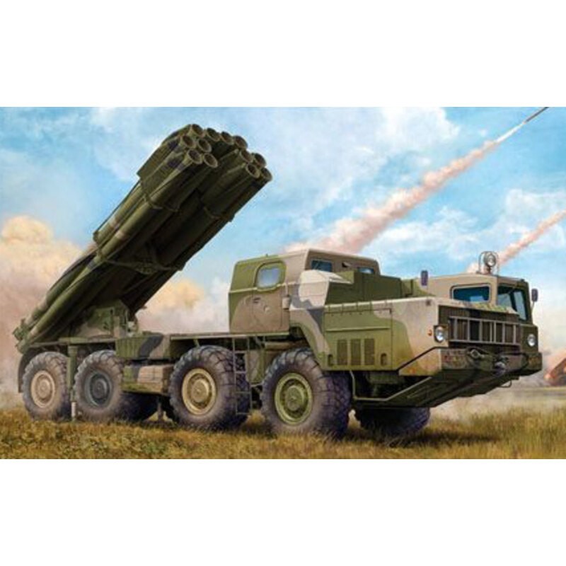 Russo 9K58 'Smerch-M' sul 9A52-2 Launch Vehicle RSZO / LMR (Multiple Lanciarazzi) Lanciarazzi può essere registrato su e giù e r