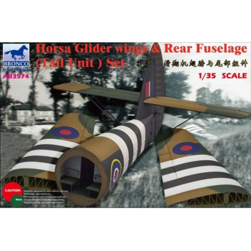 Airspeed AS51 Horsa Glider Mk.I Wings & posteriore della fusoliera (unità di coda impostato solo)