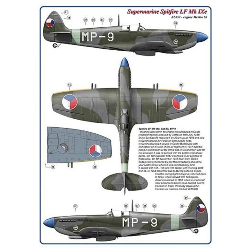 Decalcomania 312 ° Squadron RAF, parte V / 2 versione decalcomania: Supermarine Spitfire LF LR Mk.Vb, EP660, DUoO + Spitfire LF 