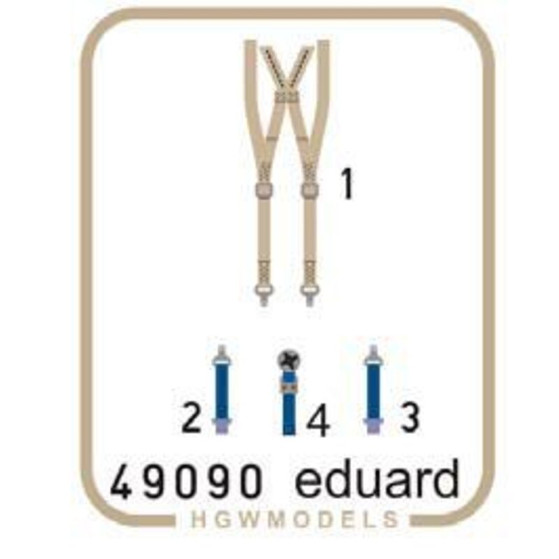 cinture di sicurezza Dassault Mirage IIIC Superfabric (progettato per essere utilizzato con i kit Eduard)