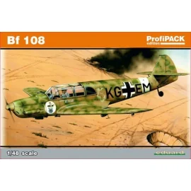 plastica Messerschmitt Bf 108B Taifun Eduard, decalcomanie stampati da Eduard, 5 opzioni di marcatura. PE e maschera inclusi, le