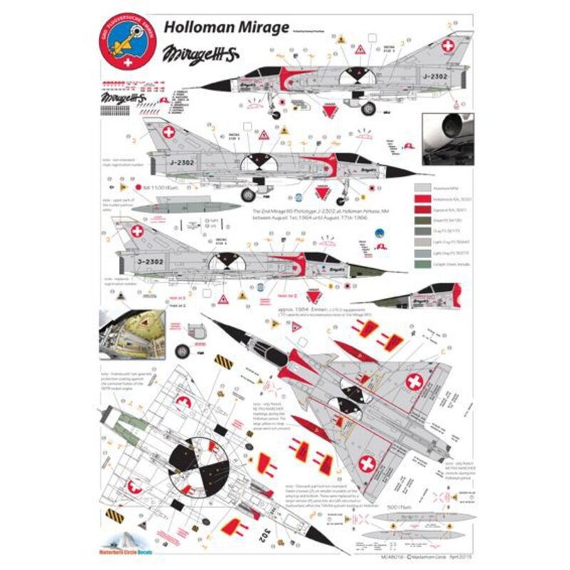 Decalcomania Dassault Mirage IIIS Holloman [Dassault Mirage IIIE]