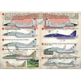  Decalcomania Mikoyan MiG-29 Fulcrum 1. MIG-29 (9-12) parte: 1-I AE, 120 8th IAP, 23-I WA, ZabVO numero: 01 (p / n 2.960.515,803