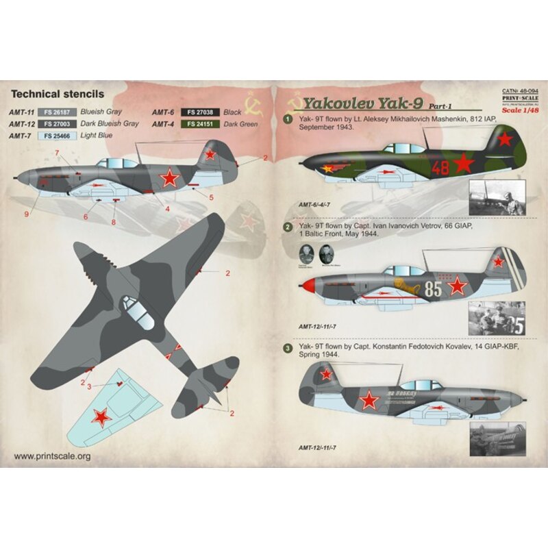 Decalcomania Yak-9K Part-1