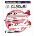 Decalcomania BC Airlines de-Havilland Canada DHC-2 Beaver-