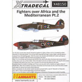  Decalcomania Fighters il Nord Africa e il Mediterraneo Pt.2 (6) Hawker Hurricane Mk.IIc Trop HV560 FT-Z 43 Sqn S / Ldr M.Rook A