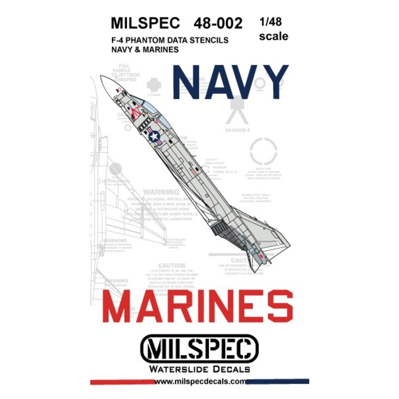 Decalcomania STENCILS DATI McDonnell F-4B Phantom HI / VIZ