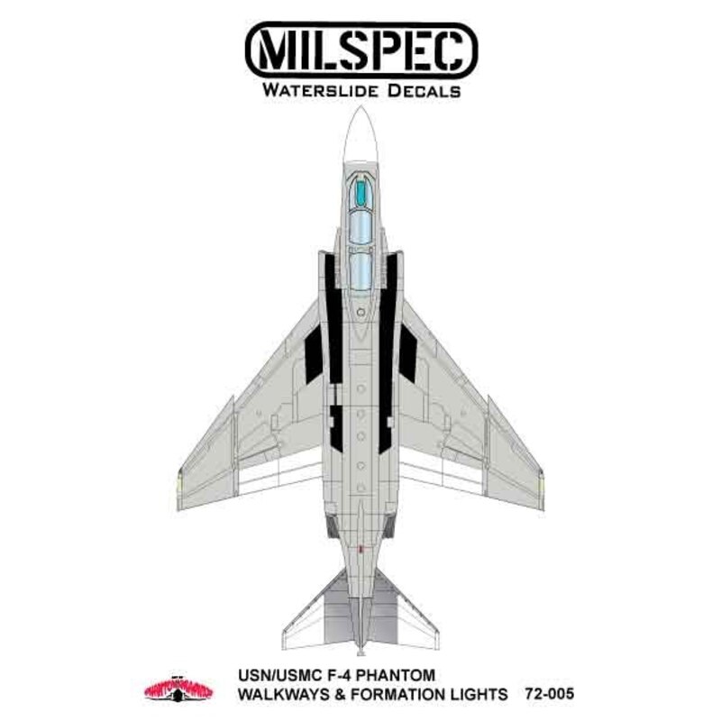 Decalcomania McDonnell F-4B Phantom Passerelle / Luci Formazione