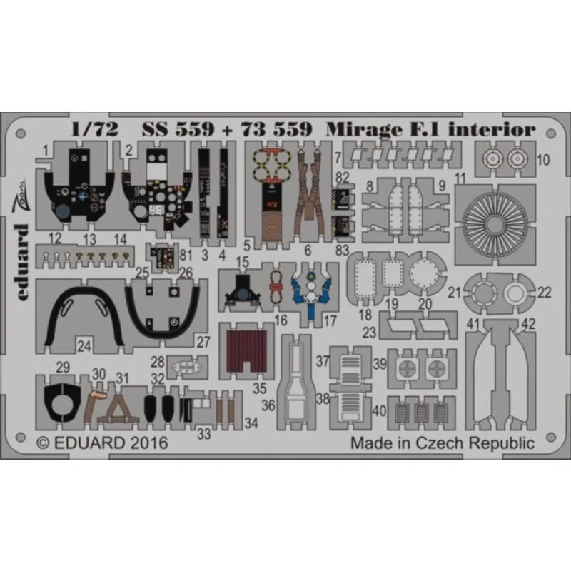 Dassault Mirage F.1CG interni (progettato per essere utilizzato con i kit speciale Hobby)