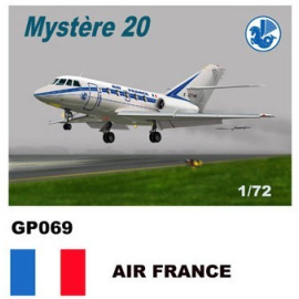Kit modello Dassault-Mystere Falcon 20 decalcomanie di Air France