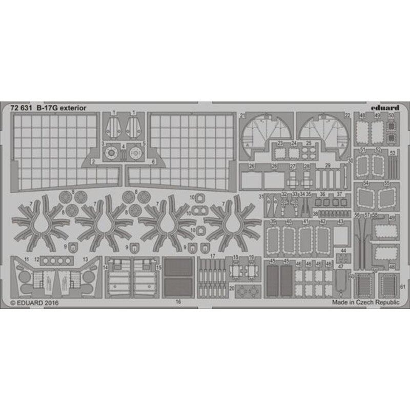 Boeing B-17G Flying Fortress (per il 2016 la muffa) esterno (progettato per essere utilizzato con i kit Airfix)