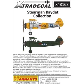 Decalcomania Boeing Stearman Kaydet (7) Buno 3553/401 USN NAS Corpus Christi 1943 nel complesso giallo con banda fusoliera rosso