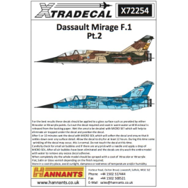 Decalcomania Dassault Mirage F.1B Parte 2 Due posti (9) F1ED 3-6407 / 10 Repubblica Islamica dell'Iran AF, Teheran 2013 - F1B 50