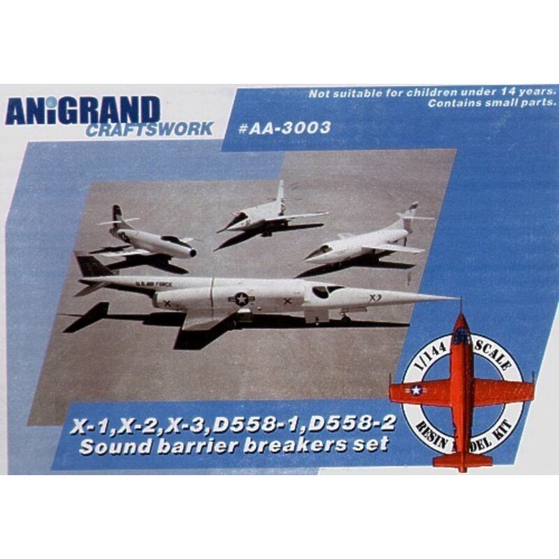 Sound Barrier Breakers set of 6 aircraft. Including Bell X-1 Bell X-2 Douglas X-3 Stiletto Douglas D558-1 Skystreak Douglas D558