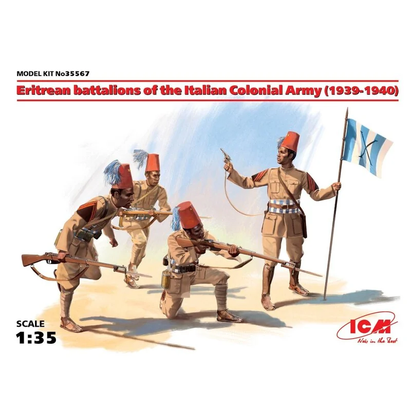 battaglioni eritrei della italiana & # 1057 - Army olonial (1939-1940) (4 cifre) (100% nuovi stampi) Il set comprende una figura